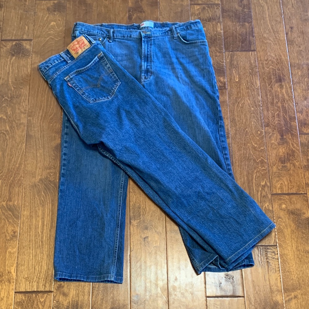 Levi’s and Wrangler Men's Straight Fit Denim Jeans